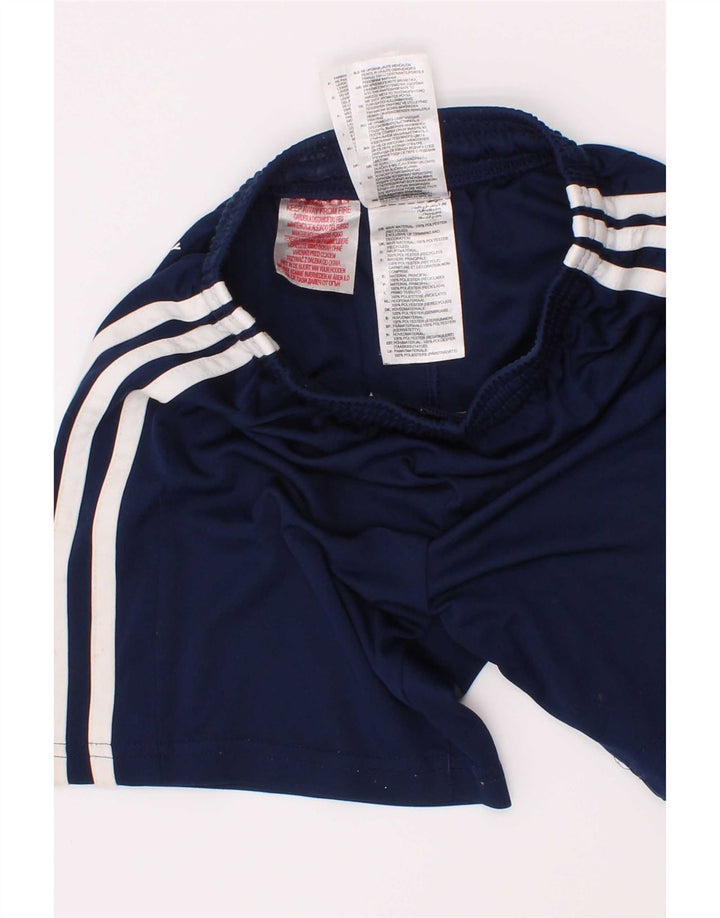 Pantaloncini sportivi Adidas Aeroready da ragazzo 5-6 anni in poliestere blu navy