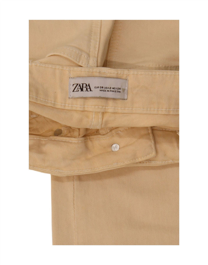 Jeans Bootcut da donna Zara EU 34 2XS W24 L27 Beige