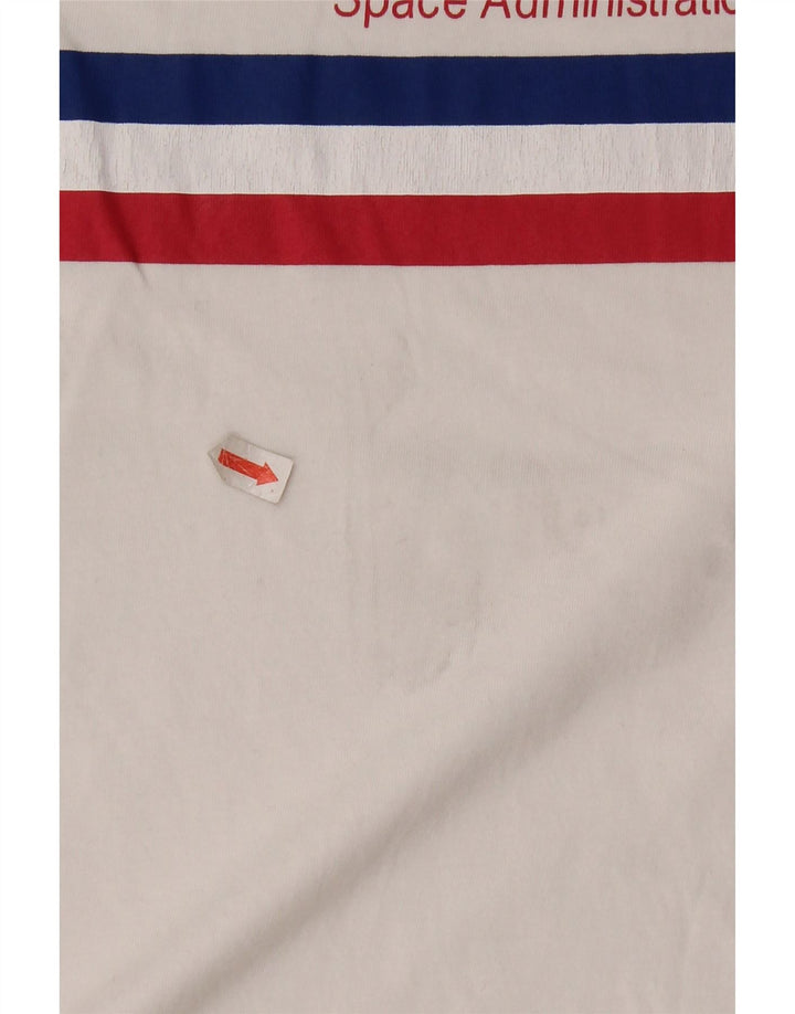 T-shirt grafica da uomo Alpha Industries Top in cotone a righe bianche medie