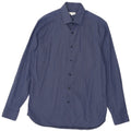 REISS Camicia da uomo grande in cotone maculato blu navy