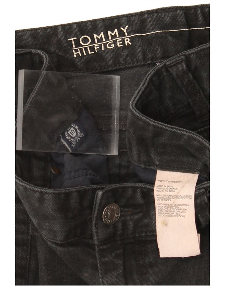 TOMMY HILFIGER Womens Bootcut Jeans US 10 Large W30 L29 Black Cotton
