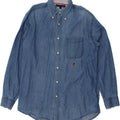 TOMMY HILFIGER Mens Shirt Medium Blue Cotton Vintage Tommy Hilfiger and Second-Hand Tommy Hilfiger from Messina Hembry 