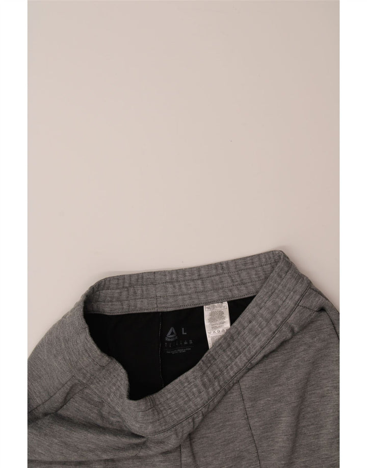 REEBOK Mens Sport Shorts Large Grey Polyester Vintage Reebok and Second-Hand Reebok from Messina Hembry 