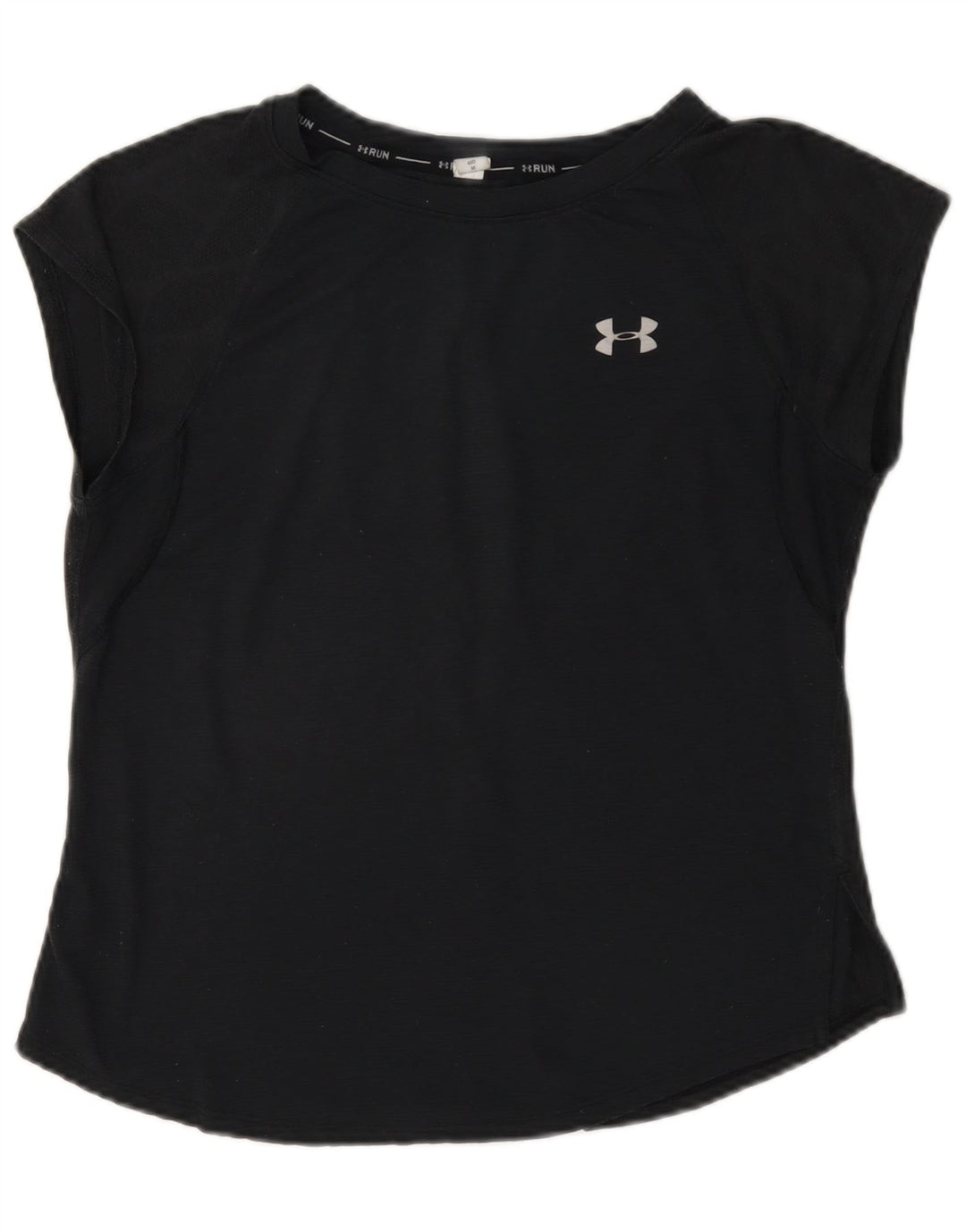 T-shirt da donna Under Armour Top UK 14 Poliestere geometrico grigio medio