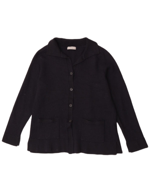 Maglione cardigan da donna Marks & Spencer UK 18 XL Acrilico blu navy
