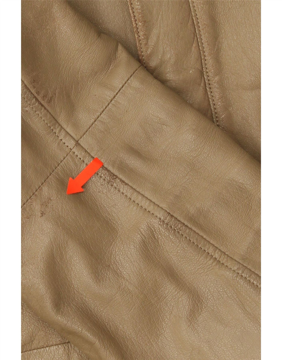 Giacca in pelle vintage da uomo IT 50 grande marrone