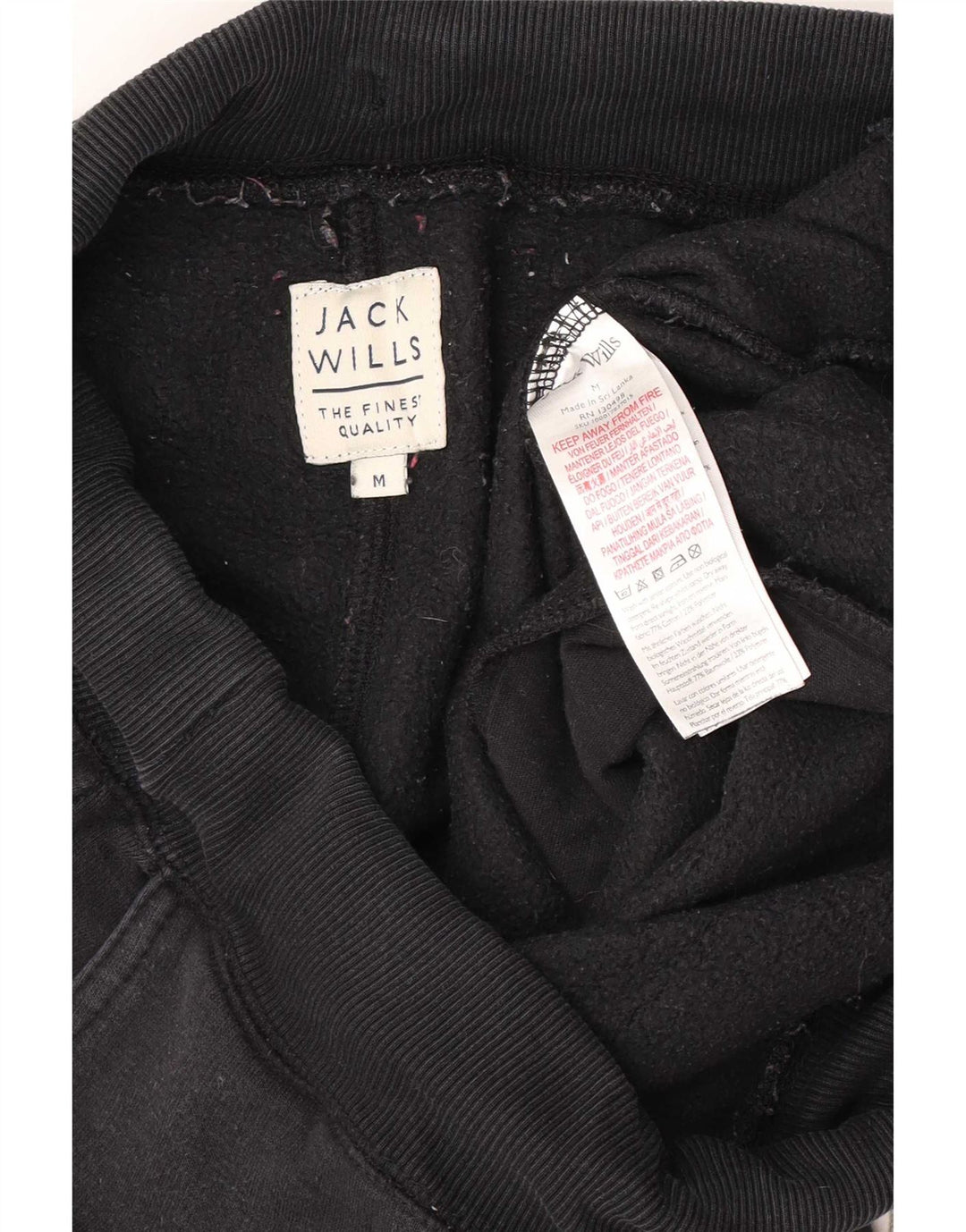 Pantaloni da tuta con grafica da uomo Jack Wills Joggers cotone medio nero