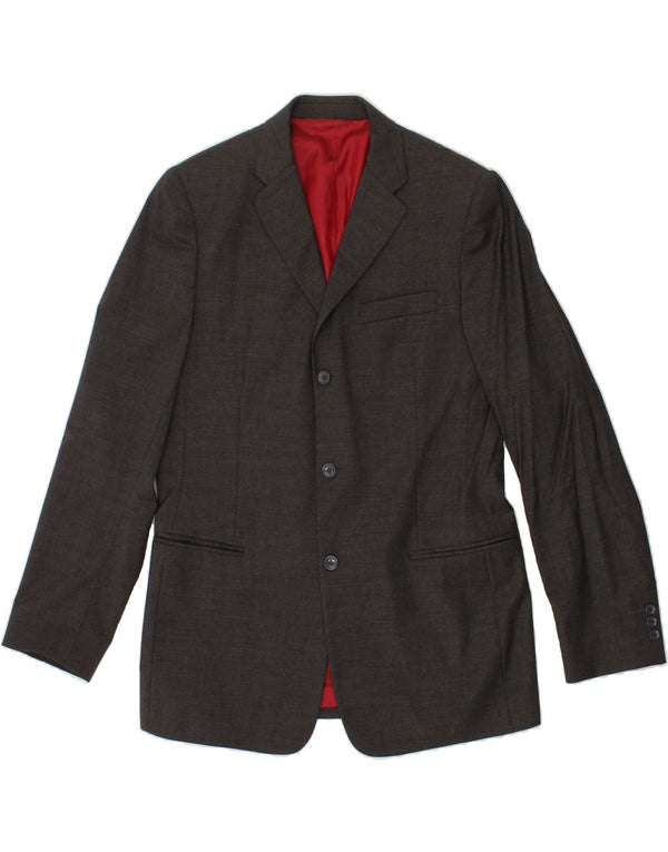 DOLCE & GABBANA Abito da Uomo a 3 Bottoni in 2 Pezzi UK 40 Large W36 L34 Grigio Lana