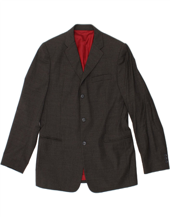 DOLCE & GABBANA Abito da Uomo a 3 Bottoni in 2 Pezzi UK 40 Large W36 L34 Grigio Lana