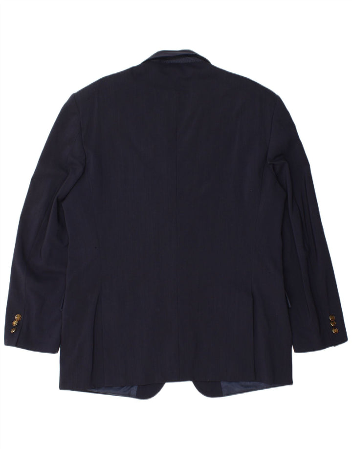 Giacca blazer da uomo a 2 bottoni Ferre IT 54 2XL Lana vergine blu navy