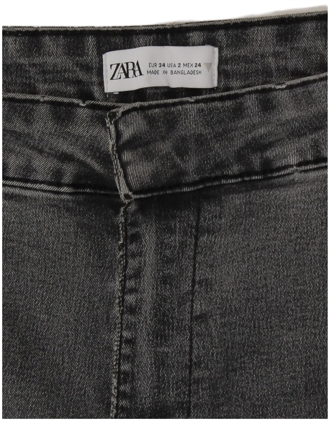 Jeans svasati a vita alta da donna Zara EU 34 2XS W24 L31 Grigio