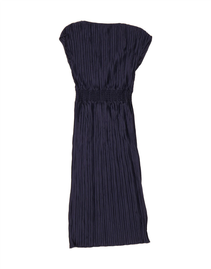 DKNY Womens Sleeveless Maxi Dress UK 12 Medium  Navy Blue Polyester Vintage Dkny and Second-Hand Dkny from Messina Hembry 