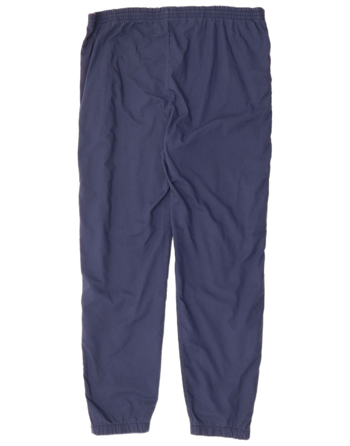 VINTAGE Pantaloni da tuta da uomo Joggers XL Blu navy Colourblock