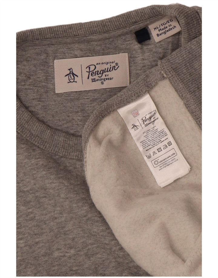 Felpa da uomo Penguin Jumper XL in cotone grigio