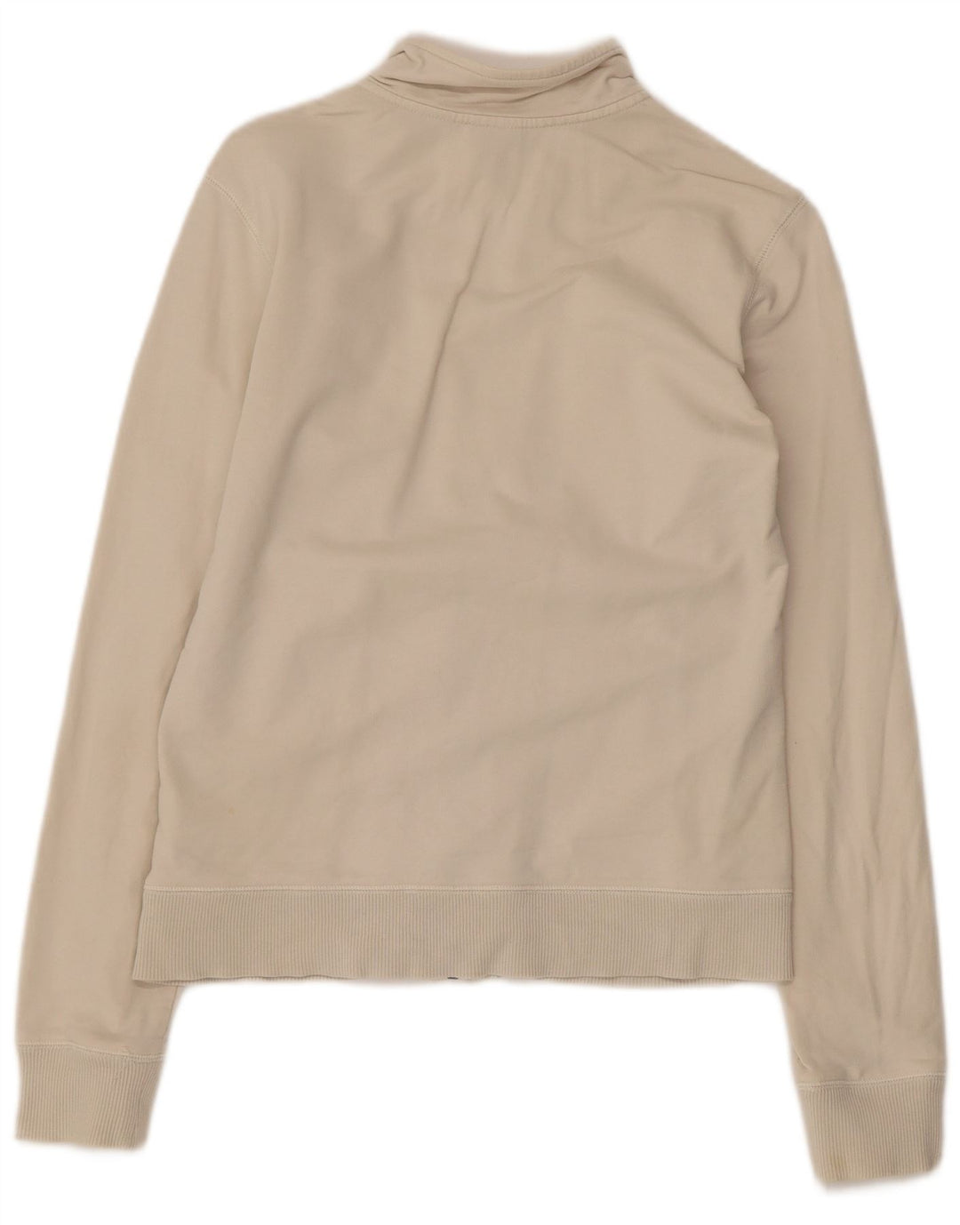 FILA Womens Tracksuit Top Jacket UK 14 Medium  Beige Cotton