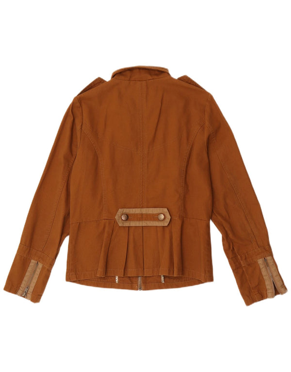 Giacca militare da donna Marks & Spencer UK 12 Cotone marrone medio