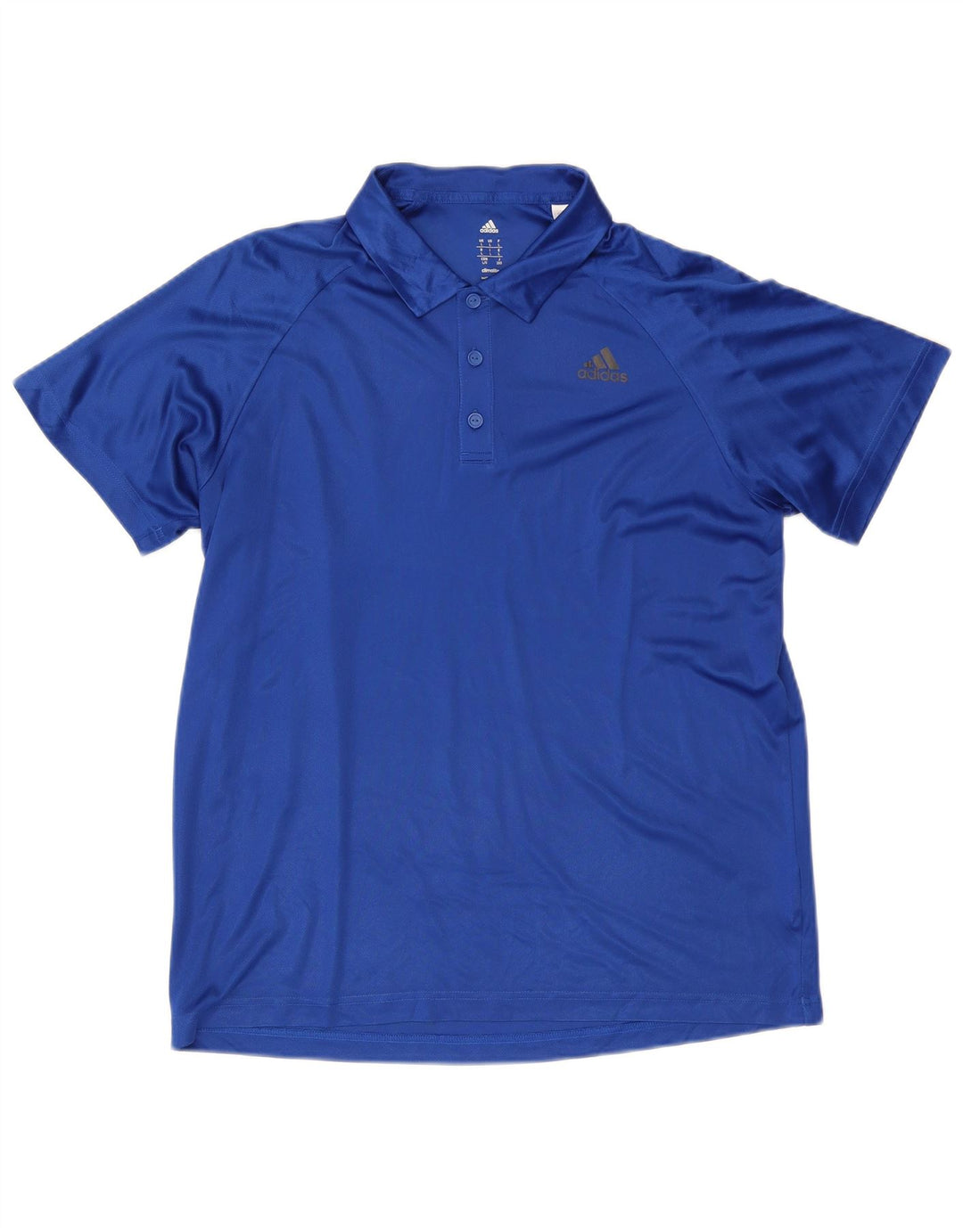 Polo Adidas Climalite da uomo grande sportiva in poliestere blu