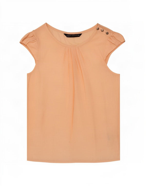 Top Blusa Donna Zara UK 8 Small Rosa