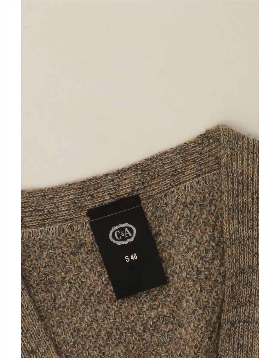 Maglione cardigan senza maniche vestibilità ampia da uomo C&A IT 46 piccolo acrilico grigio