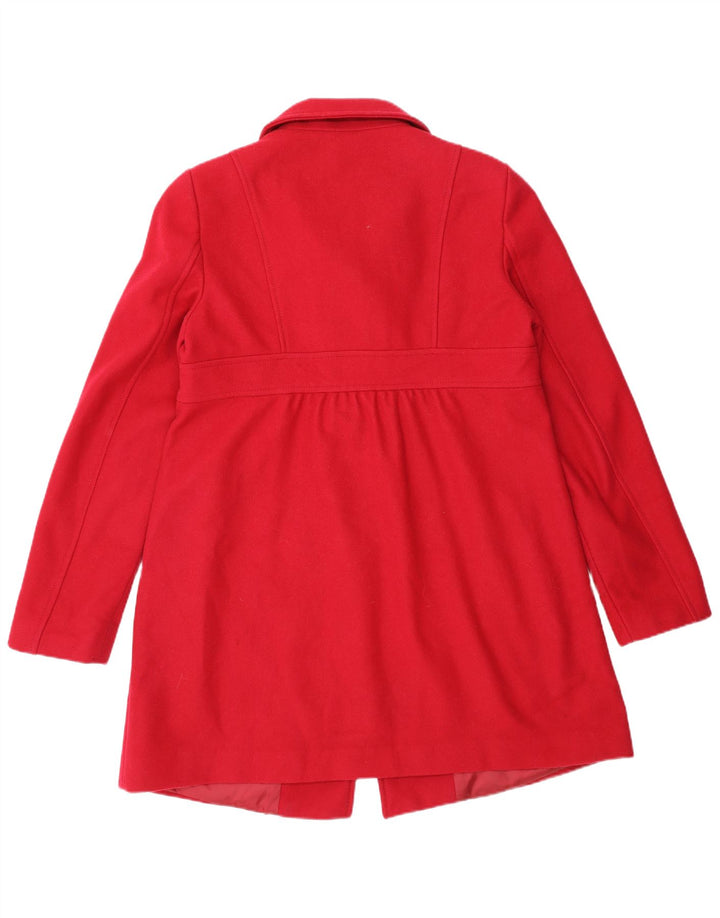 Cappotto doppiopetto da donna Benetton UK 14 Lana rossa media