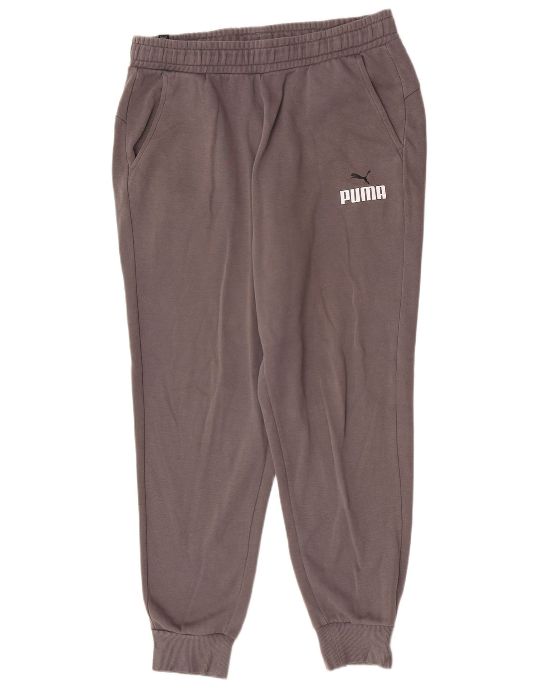 Pantaloni da tuta da uomo con vestibilità grafica regolare Puma, grandi, in cotone grigio