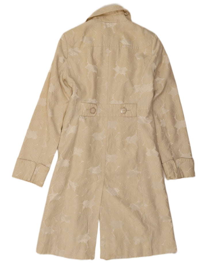 Cappotto da donna Kenneth Cole UK 10 piccolo cotone floreale beige