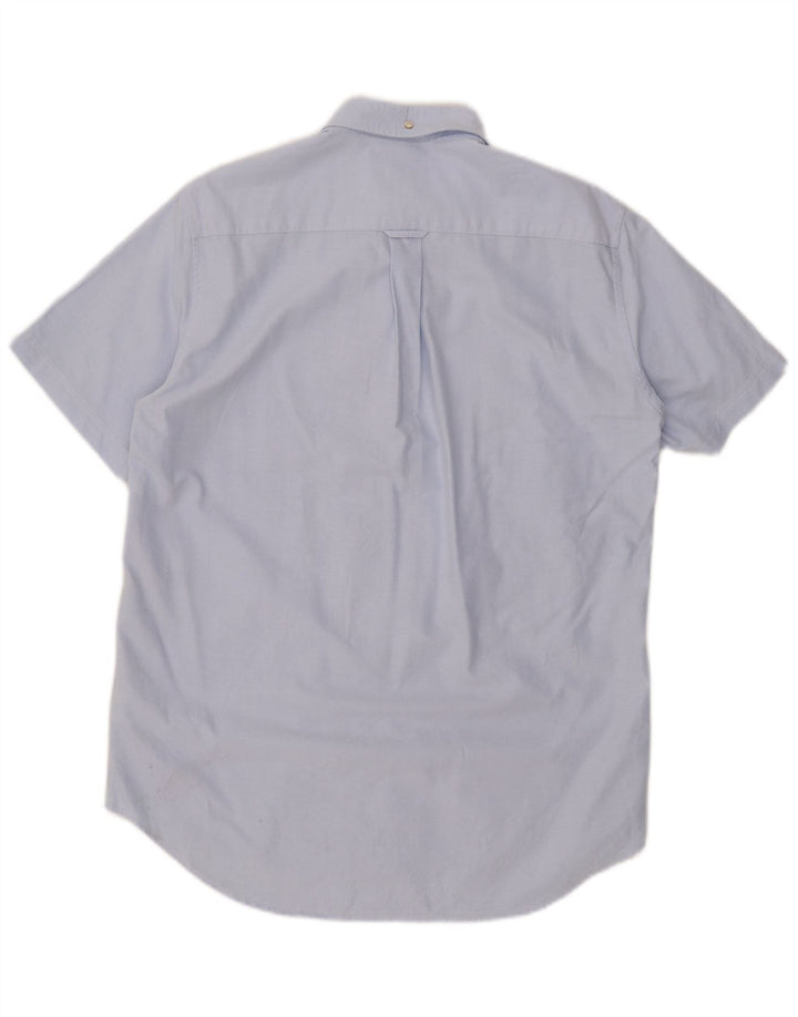 Gant Camicia da uomo a maniche corte vestibilità regolare taglia 39 cotone blu medio