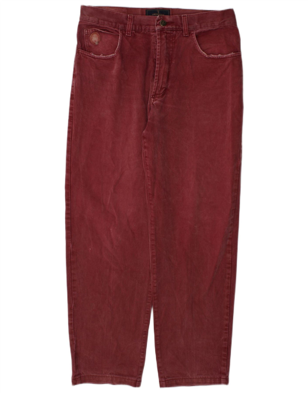 Jeans Dritti Donna Trussardi W34 L30 Bordeaux