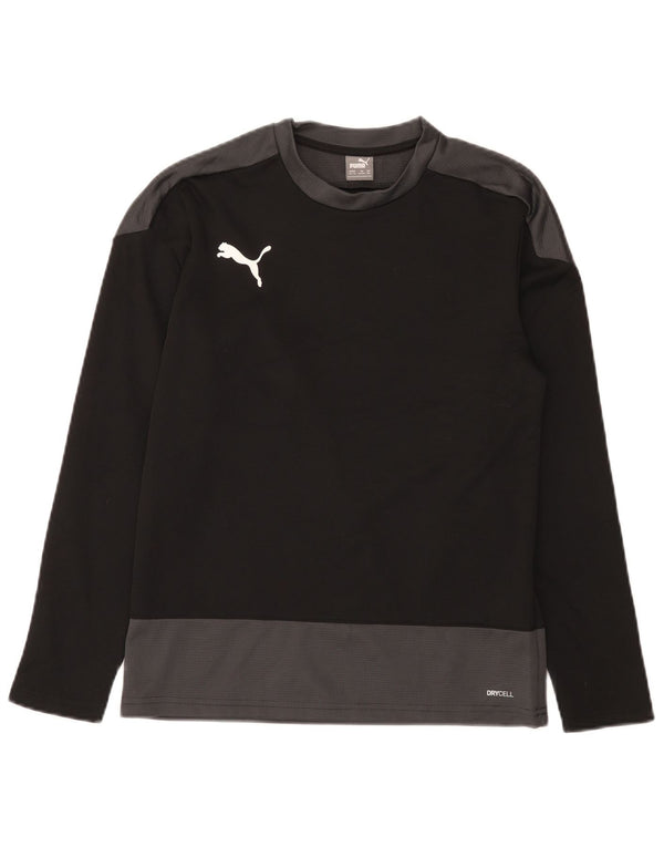 Maglia a maniche lunghe da bambino Puma 13-14 anni Poliestere color block nero
