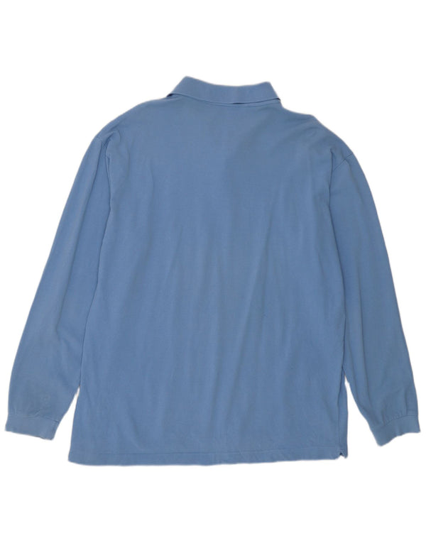 Polo Kappa Uomo Manica Lunga XL Blu Cotone