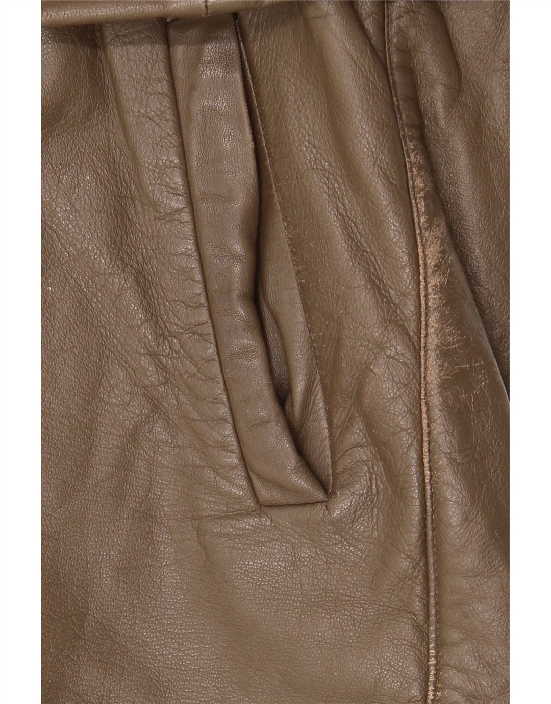 Giacca in pelle vintage da uomo IT 52 XL in pelle marrone