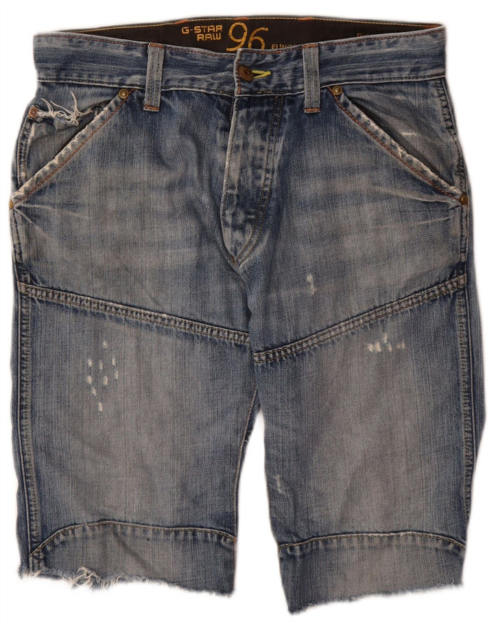 Pantaloncini di jeans Elwood da uomo G-Star W30 blu medio