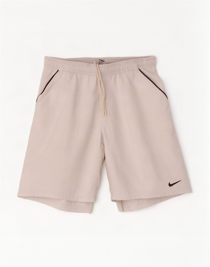 Pantaloncini sportivi Nike Dri Fit da uomo, poliestere bianco medio