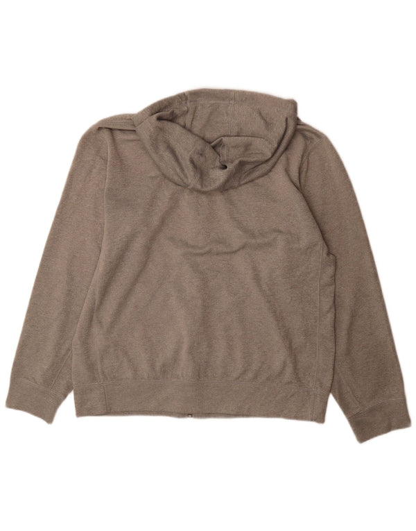 Felpa con cappuccio e zip Nike Therma-Fit da uomo in poliestere grigio medio