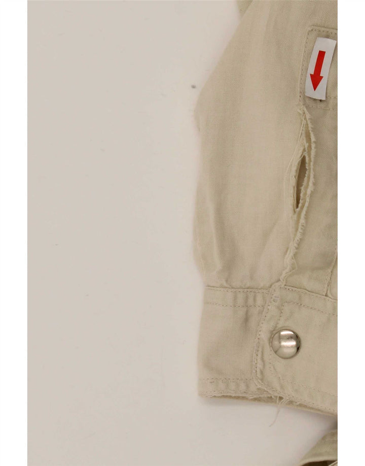 Giacca utilitaria vintage da donna UK 16 grande beige