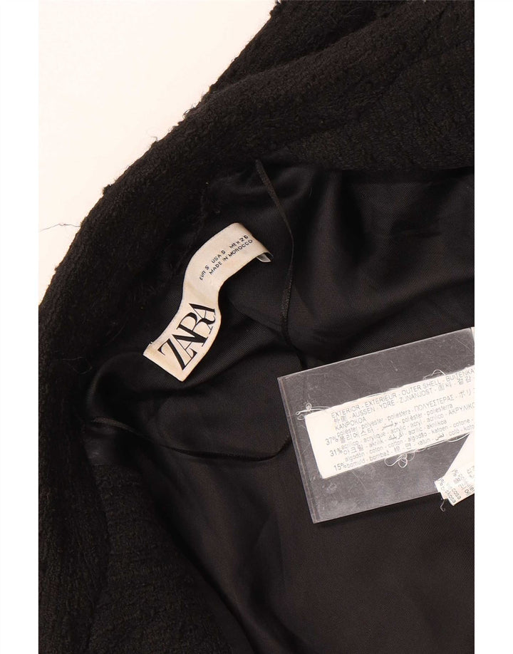 Giacca blazer doppiopetto da uomo Zara UK 36 piccola in poliestere chiazzato nero