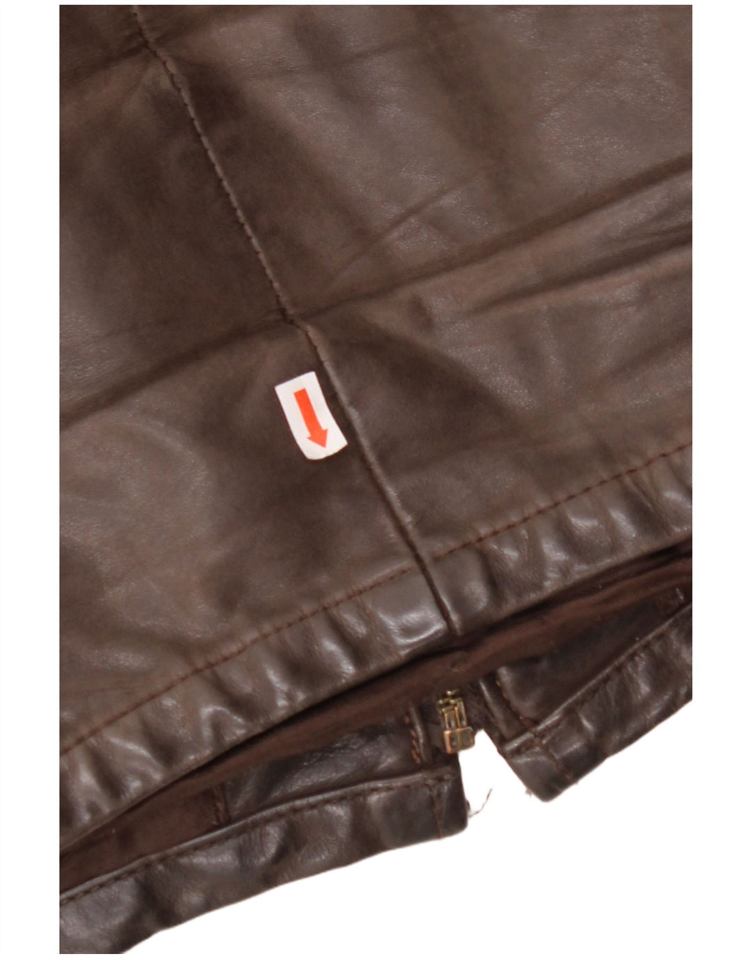 Giacca in pelle da uomo VINTAGE UK 36 Piccola pelle marrone