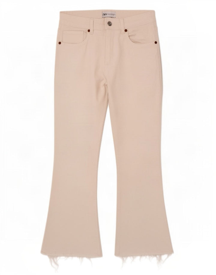 Jeans corti da donna Zara EU 40 medi W30 L25 bianchi