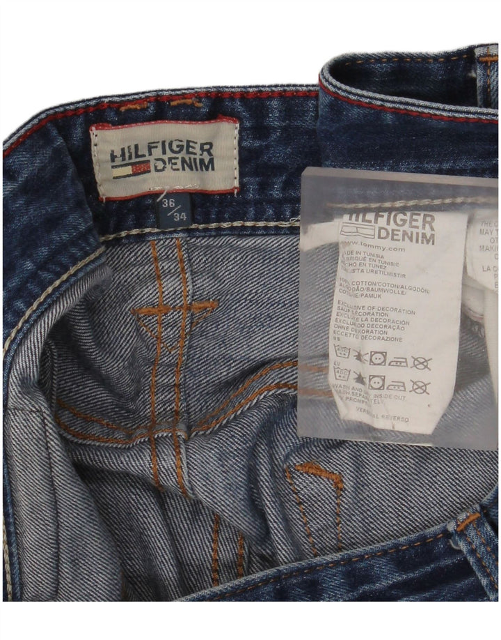 TOMMY HILFIGER Jeans dritti da uomo W36 L34 cotone blu