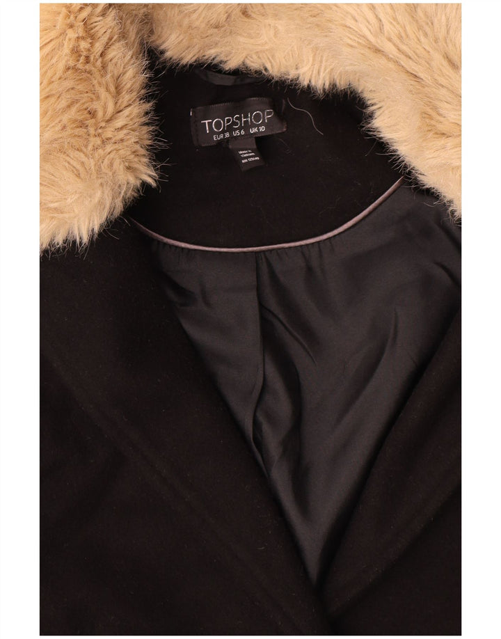 Soprabito oversize da donna Topshop UK 10 piccolo poliestere nero