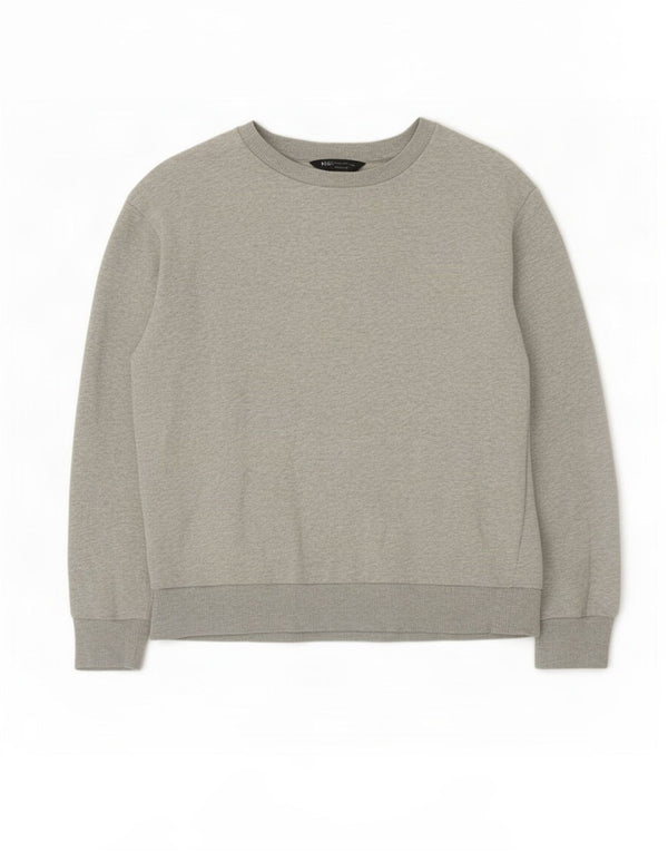Felpa oversize da donna Marks & Spencer UK 6 XS cotone grigio