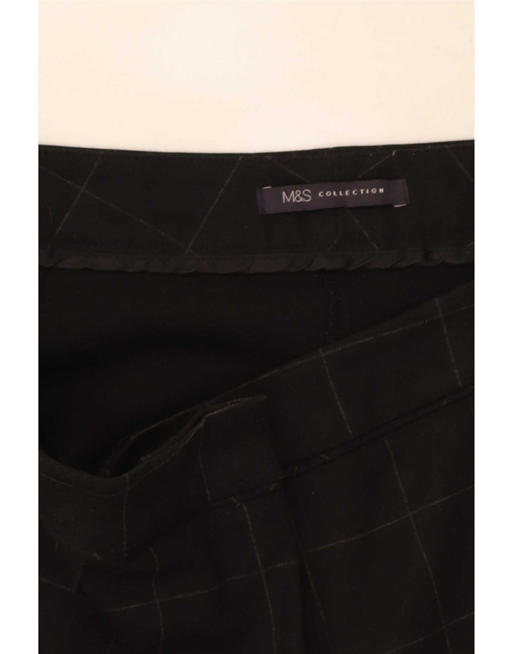 Pantaloni casual slim da donna Marks & Spencer W34 L29 quadri neri