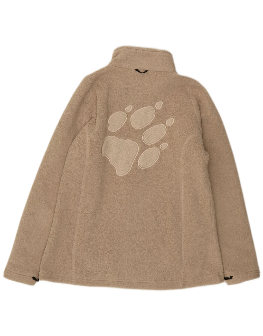 Giacca in pile con fodera grafica da donna Jack Wolfskin UK 16 Large Beige