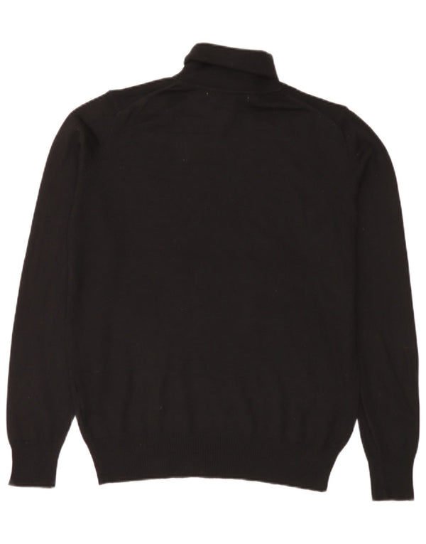 Maglione maglione collo alto da uomo Zara in acrilico nero medio