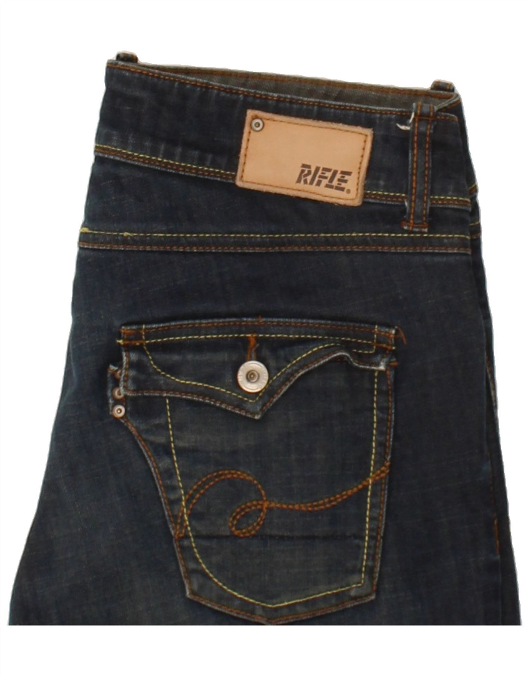 RIFLE Womens Slim Jeans W29 L32 Navy Blue Vintage Rifle and Second-Hand Rifle from Messina Hembry 