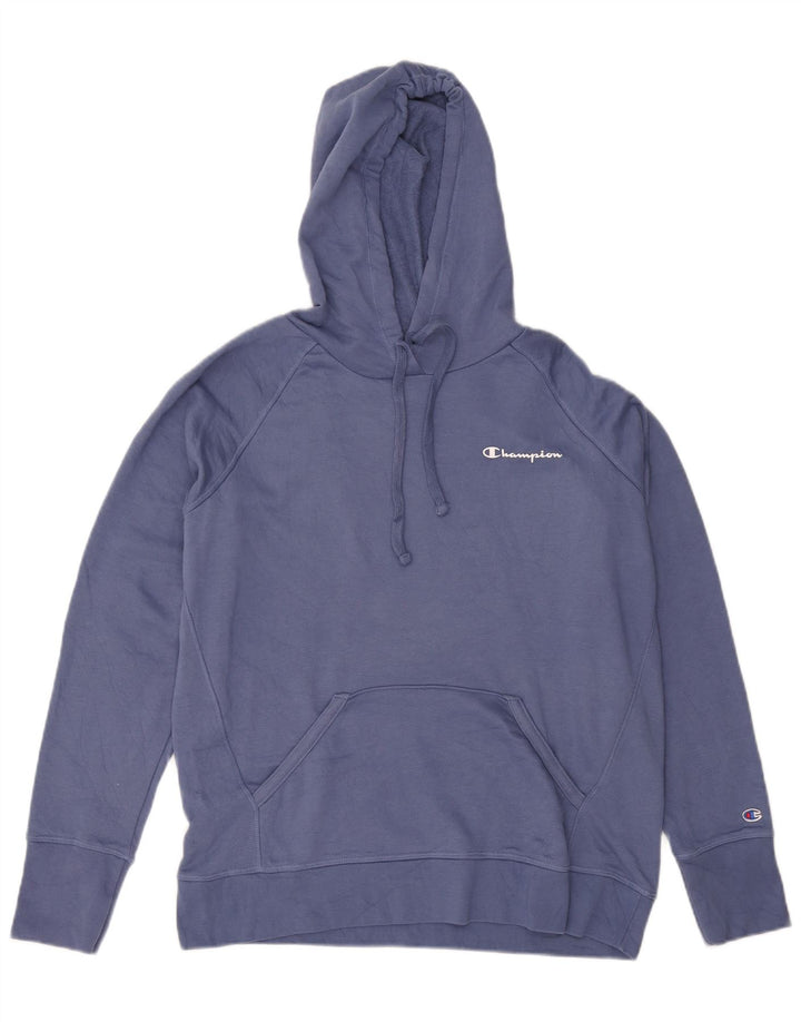 Felpa con cappuccio da uomo Champion Large in cotone blu