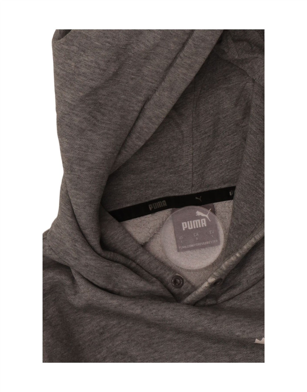 Felpa con cappuccio grafica da uomo Puma grande grigia