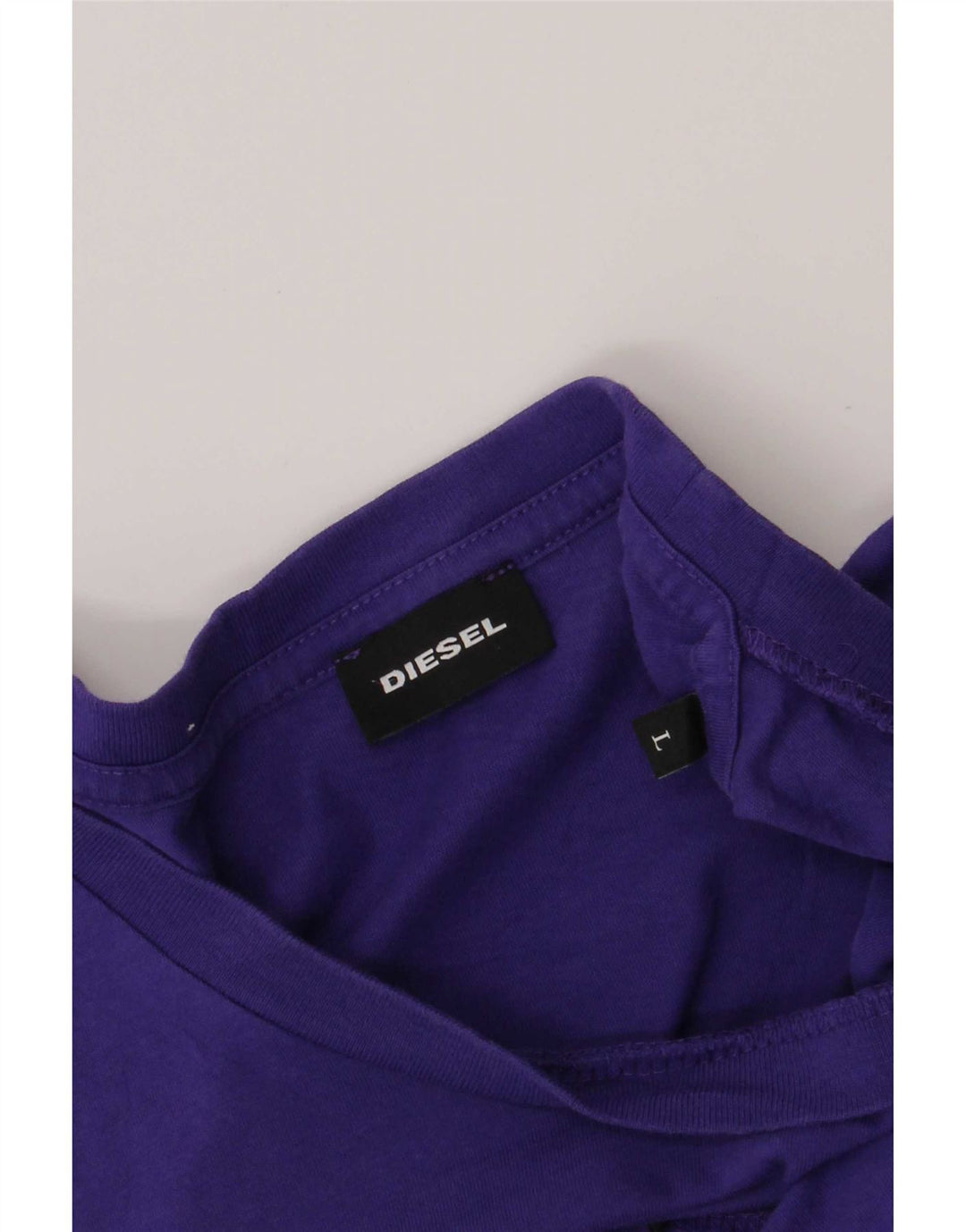 T-shirt grafica da donna Diesel Top grande viola classico