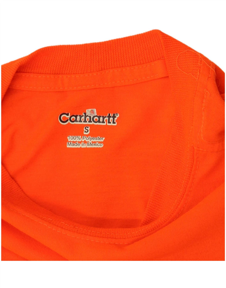 Carhartt Top da uomo a manica lunga piccolo arancione in poliestere