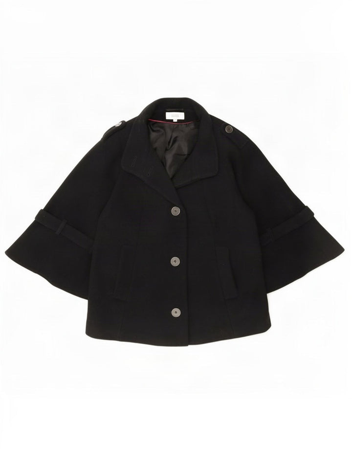 Giubbotto bomber con maniche a 3/4 da donna Marks & Spencer UK 14 Large Black New Wool